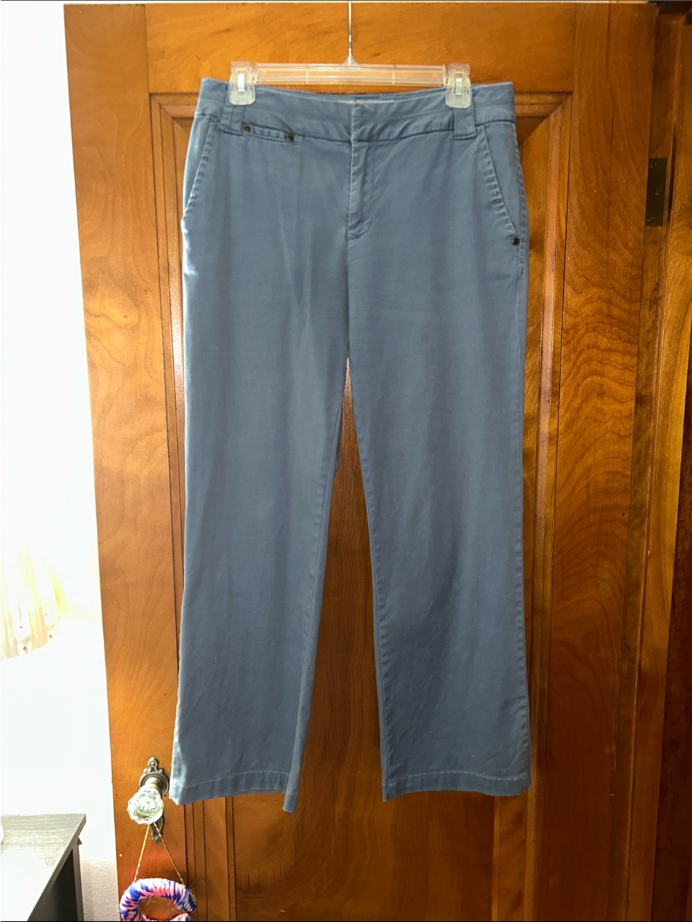 The Territory Ahead Straight-Leg Pants in Slate Blue; Sz 6
